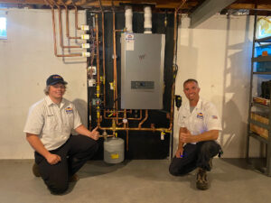 Nti high efficient wall hung boiler install