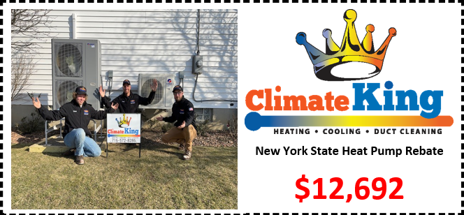 Heat pump install though new york state clean heat program